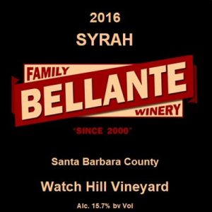 2016 Syrah, Watch Hill Vineyard