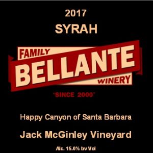 2017 Syrah, Jack McGinley Vineyard