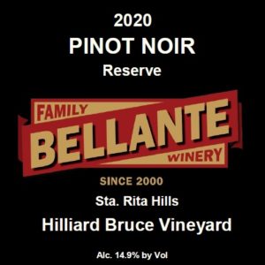 2020 Pinot Noir Reserve, Hilliard Bruce Vineyard