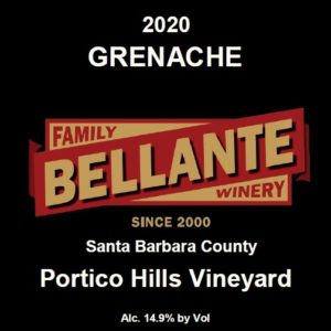 2020 Grenache, Portico Hills Vineyard