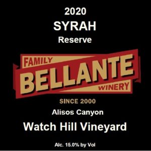 2020 Syrah Reserve, Watch Hill Vineyard