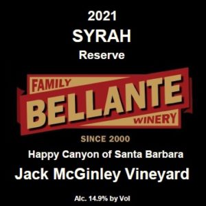 2021 Syrah Reserve, Jack McGinley Vineyard